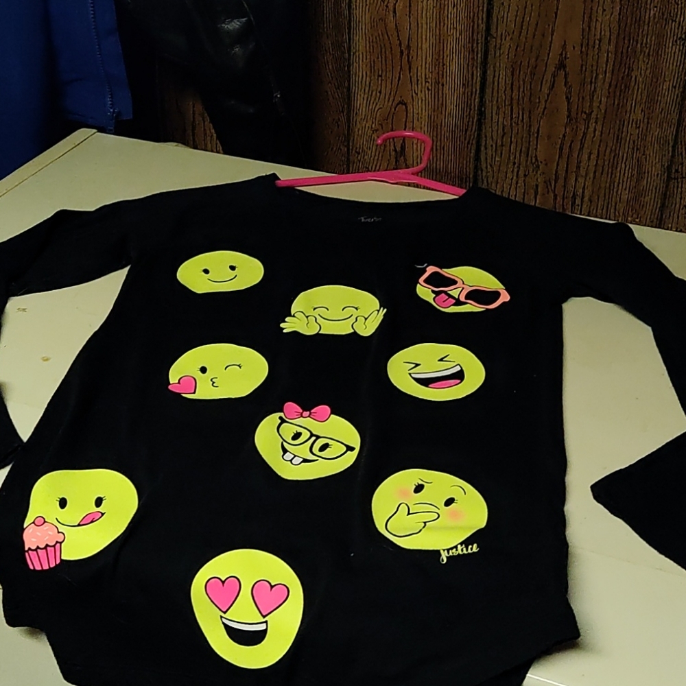Justice long sleeve shirt size 12 girls
